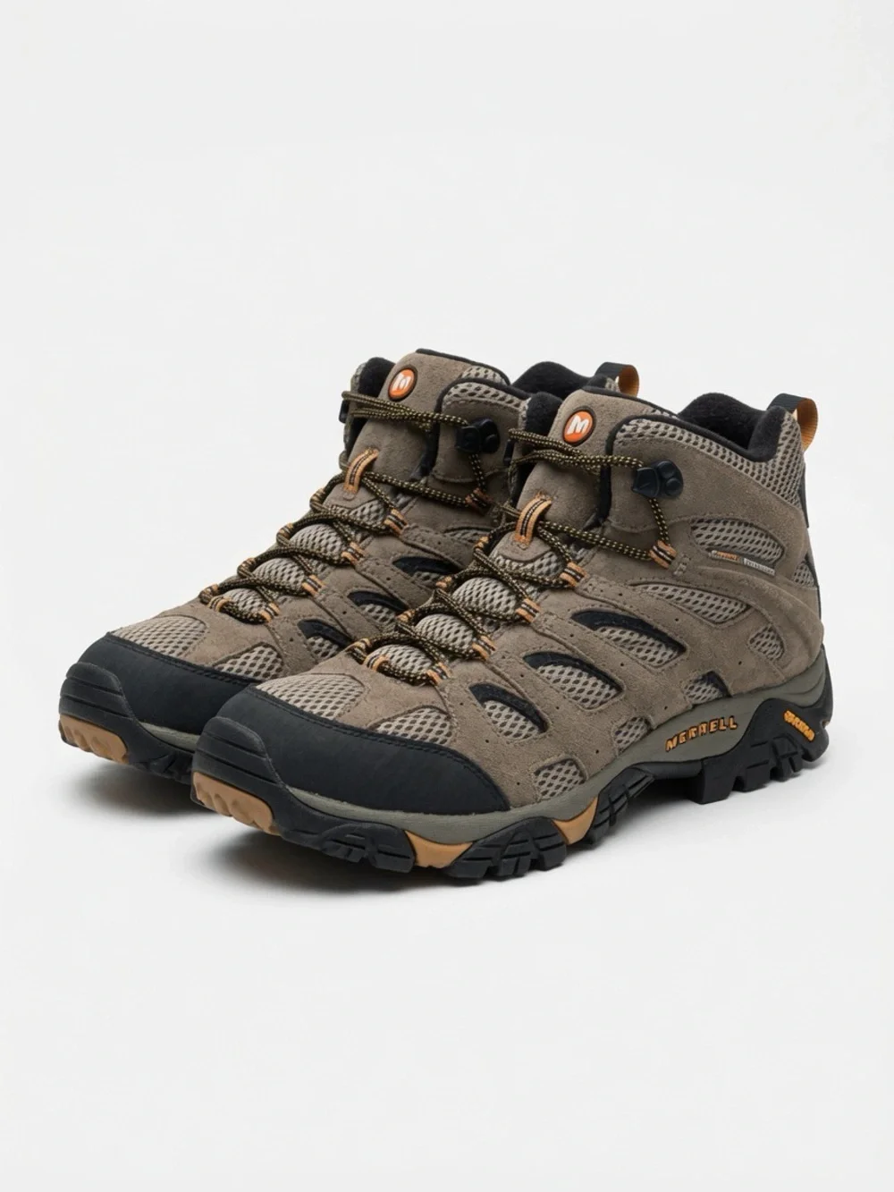 Merrell Men's Taupe and Black Rugged Trail Boots